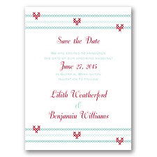 Cross My Heart - Save the Date Card