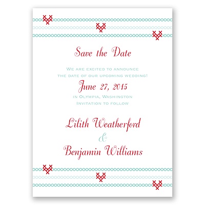 Cross My Heart - Save the Date Card