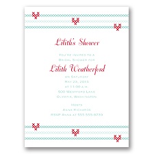 Cross My Heart - Bridal Shower Invitation