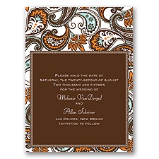 Vintage Paisley - Save the Date Card