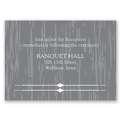 Rustic Romance - Reception Card