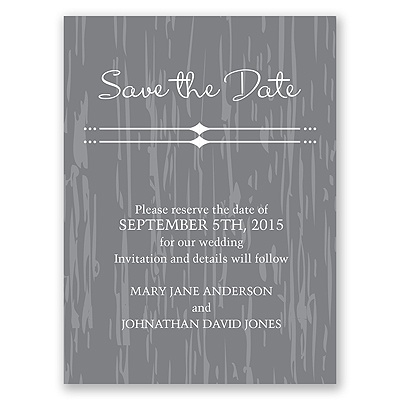 Rustic Romance - Save the Date Card