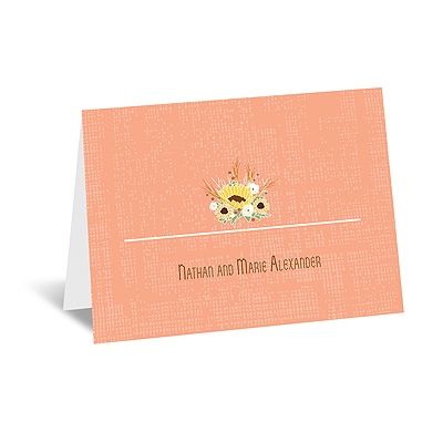 Country Sunflowers - Corabell - Note Card and Envelope