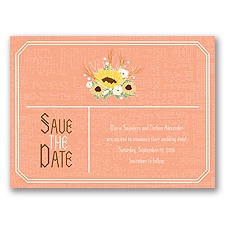 Country Sunflowers - Corabell - Save the Date Card