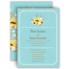 Country Sunflowers - Fountain - Invitation