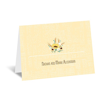 Country Sunflowers - Honey - Note Card and Envelope