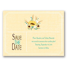 Country Sunflowers - Honey - Save the Date Card