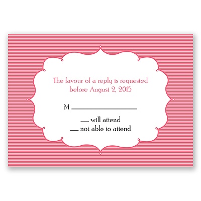 Chic Crest - Response Card and Envelope