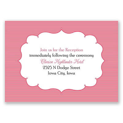 Chic Crest - Reception Card