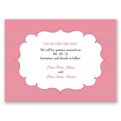 Chic Crest - Save the Date Card