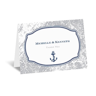 Vintage Nautical - Thank You Card and Envelope