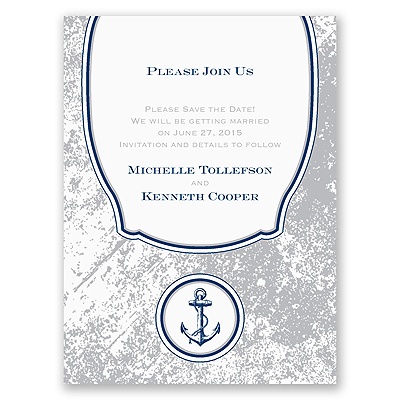 Vintage Nautical - Save the Date Card