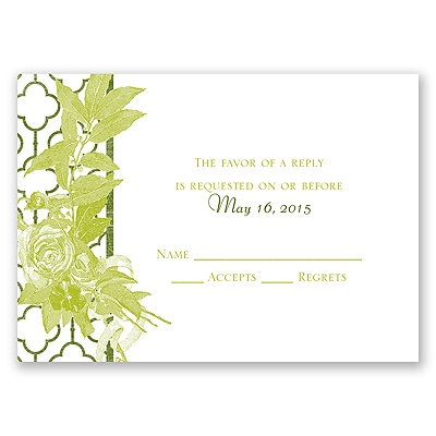 Rustic Roses - Response Card and Envelope
