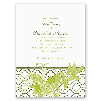 Rustic Roses - Save the Date Card