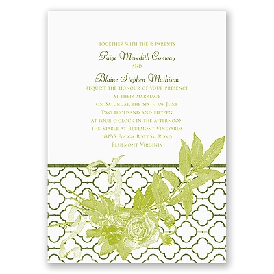 Rustic Roses - Invitation