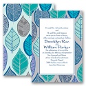 Rustic Leaves - Aqua - Invitation