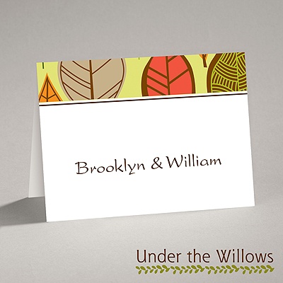 Rustic Leaves - Limelight - Thank You Card and Envelope