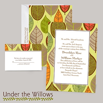 Rustic Leaves - Limelight - Invitation