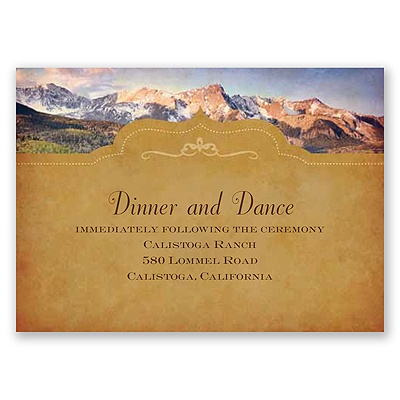 Sierra Splendor - Reception Card