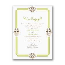 Bling Border - Engagement Party Invitation