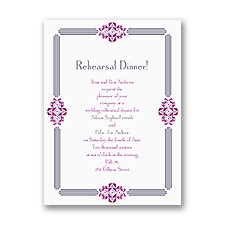 Bling Border - Rehearsal Dinner Invitation