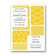 Bold Patterns - Bachelorette Party Invitation