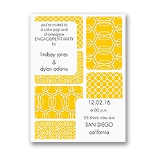 Bold Patterns - Engagement Party Invitation