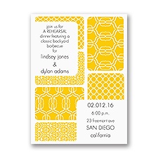 Bold Patterns - Rehearsal Dinner Invitation