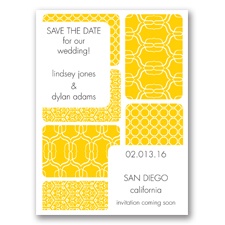 Bold Patterns - Save the Date Card