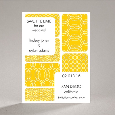 Bold Patterns - Save the Date Card