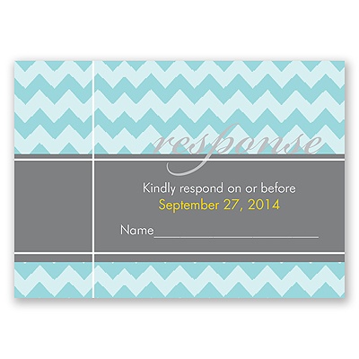 So Chevron - Response Card and Envelope