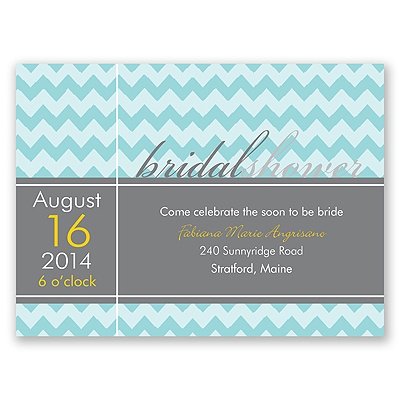 so chevron bridal shower invitation | modern bridal shower invites at ...