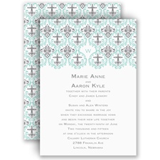Damask Cross - Invitation