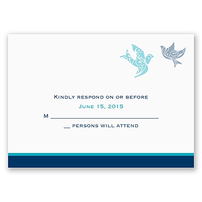 Filigree Doves - Response Card and Envelope
