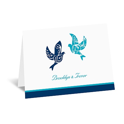 Filigree Doves - Note Card and Envelope