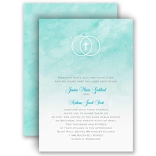 United In Faith - Aqua - Invitation