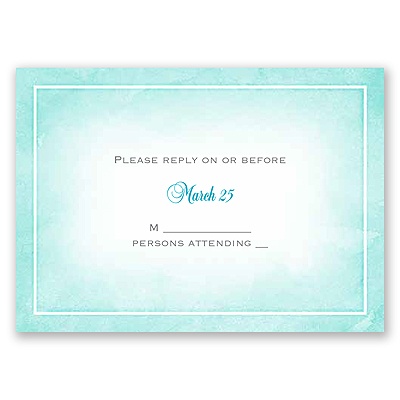United In Faith - Aqua - Response Card and Envelope