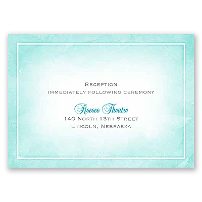 United In Faith - Aqua - Reception Card