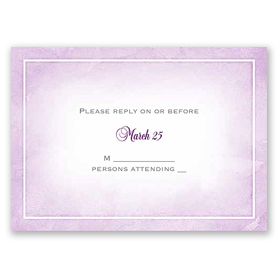 United In Faith - Freesia - Response Card and Envelope