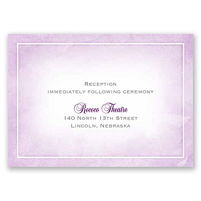 United In Faith - Freesia - Reception Card
