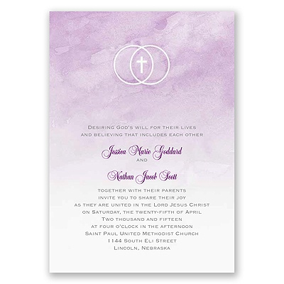United In Faith - Freesia - Invitation