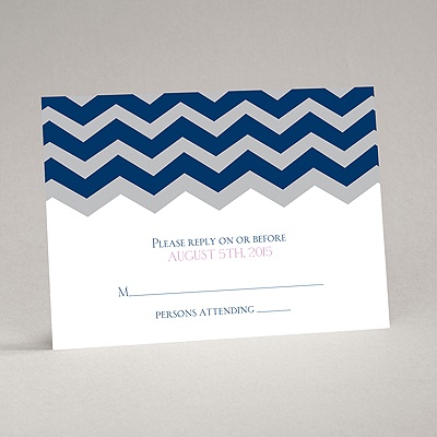 Chevron Style - Response Card and Envelope