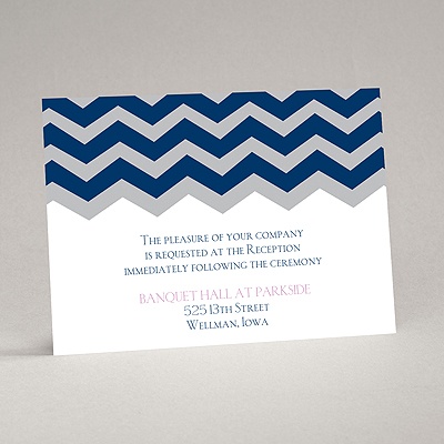 Chevron Style - Reception Card