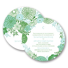 Retro Blossoms - Invitation
