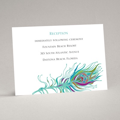 Nouveau Peacock - Reception Card