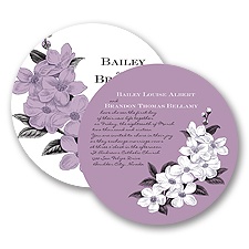 Dainty Blossoms - Lavender - Invitation