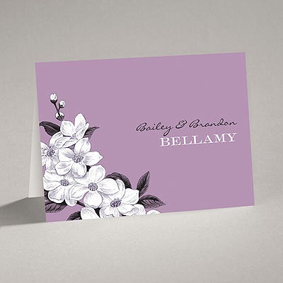 Dainty Blossoms - Lavender - Note Card and Envelope