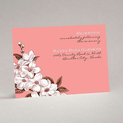 Dainty Blossoms - Melon - Reception Card