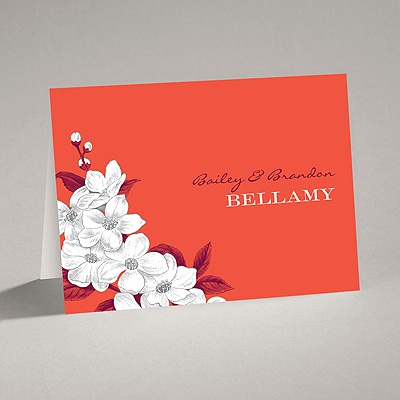 Dainty Blossoms - Tango - Note Card and Envelope