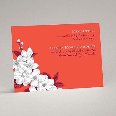 Dainty Blossoms - Tango - Reception Card